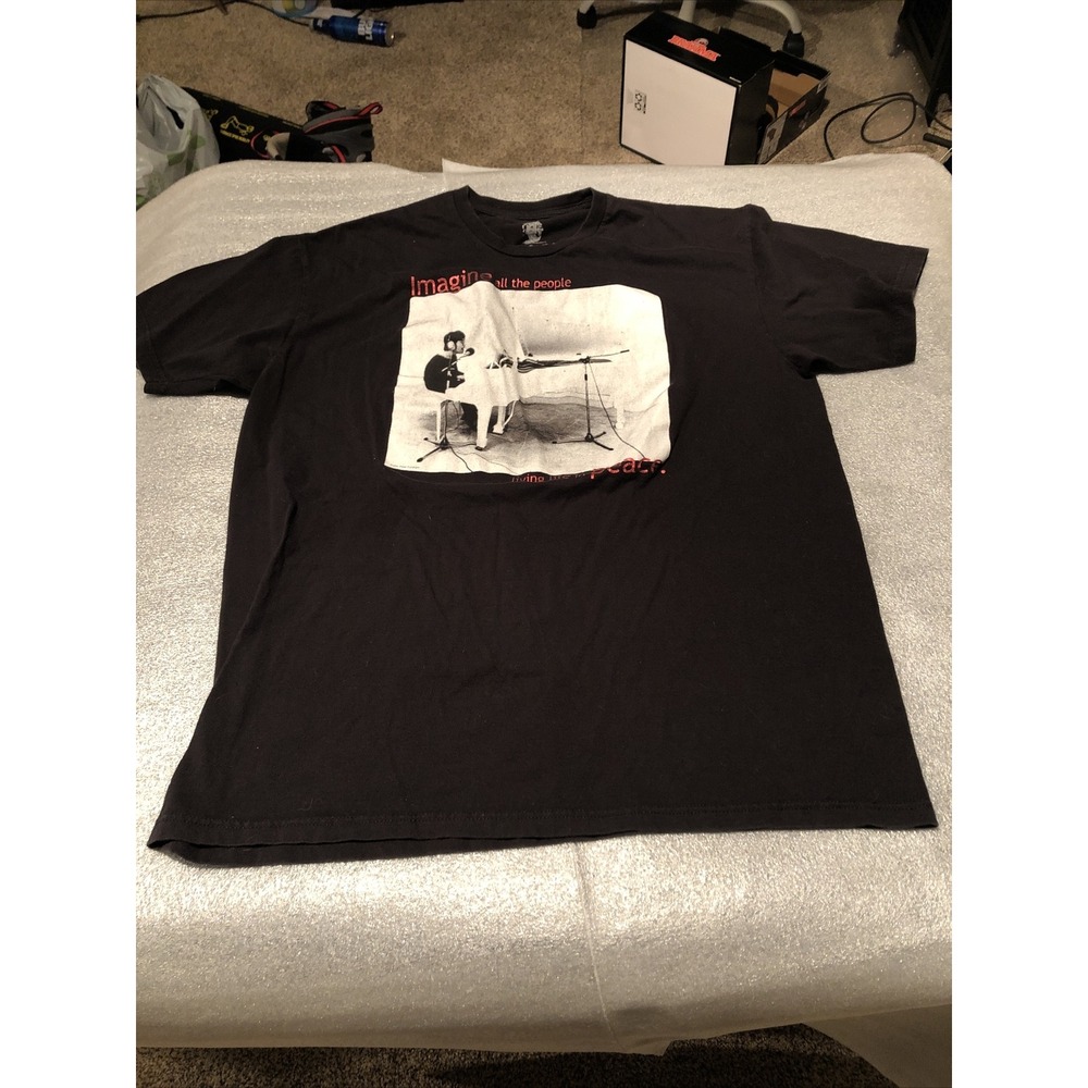 John Lennon Tshirt Piano Imagine ‎ Extra Large Short Sleeve Peace Vintage Life